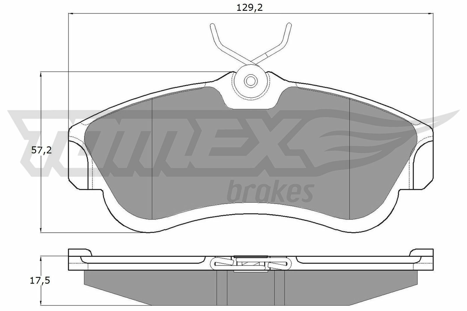 Sada brzdových destiček, kotoučová brzda TOMEX Brakes